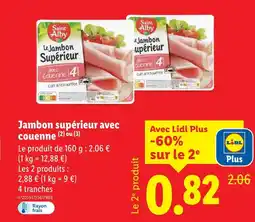 Lidl Saint Alby Jambon supérieur avec couenne offre