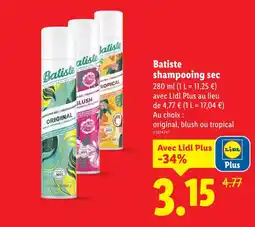 Lidl Batiste Shampooing sec offre