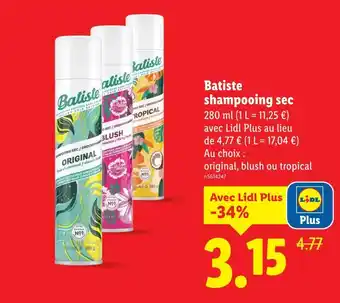 Lidl Batiste Shampooing sec offre