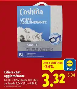 Lidl COSHIBA Litière agglomérante offre