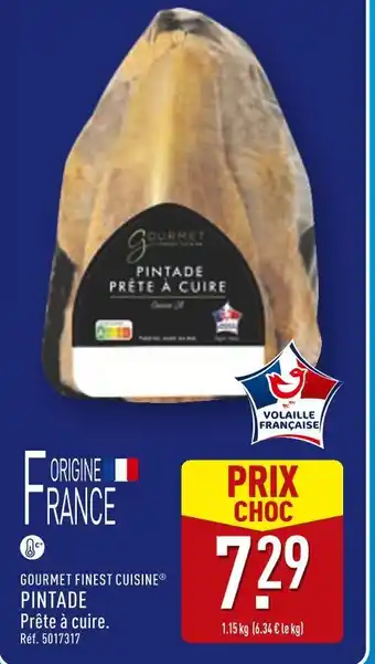 ALDI GOURMET FINEST CUISINEv Pintade prête à cuire offre