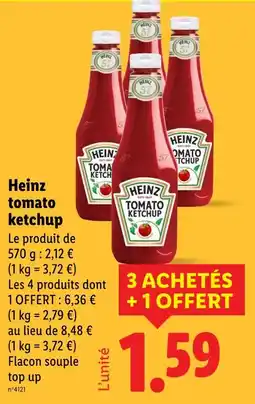 Lidl HEINZ Tomato Ketchup offre