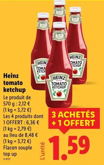 Lidl HEINZ Tomato Ketchup offre