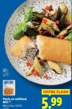 Lidl Panés au cabillaud MSC offre
