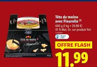 Lidl DELUXE Tête de moine avec Fleurolle offre
