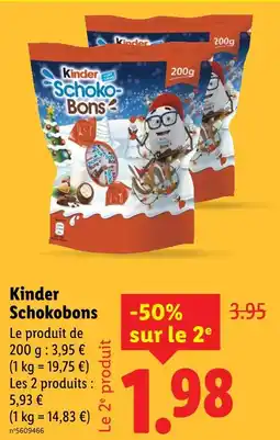 Lidl Kinder Schokobons offre