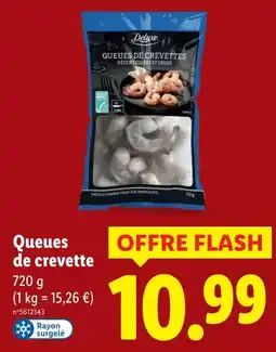 Lidl DELUXE Queues de crevettes offre