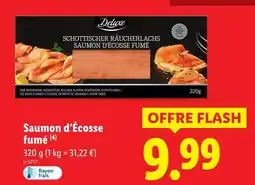 Lidl DELUXE Saumon d'Écosse fumé offre