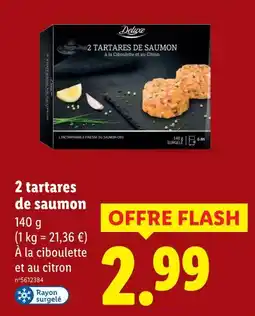 Lidl DELUX 2 tartares de saumon offre