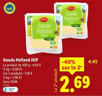 Lidl MILBONA Gouda Holland IGP Jeune offre