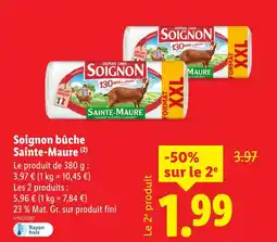 Lidl Soignon bûche Sainte-Maure offre