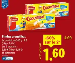 Lidl Findus croustibat offre