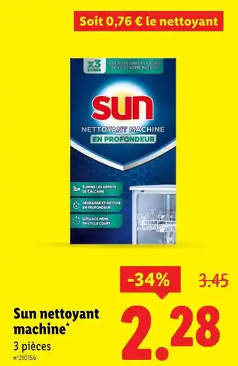 Lidl SUN Nettoyant machine offre