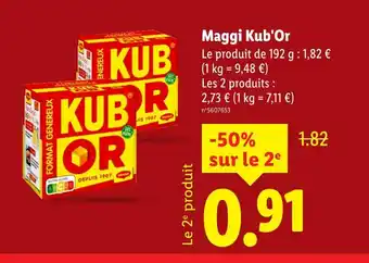 Lidl Maggi Kub'Or offre