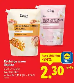 Lidl CIEN Recharge savon liquide offre