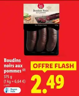 Lidl SAINT ALBY Boudins noirs aux pommes offre