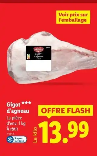 Lidl Gigot d'agneau offre