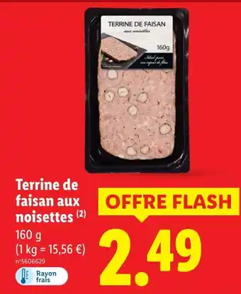 Lidl Terrine de faisan aux noisettes offre