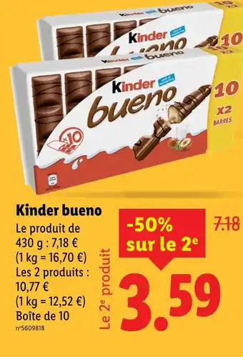 Lidl Kinder Kinder Bueno offre
