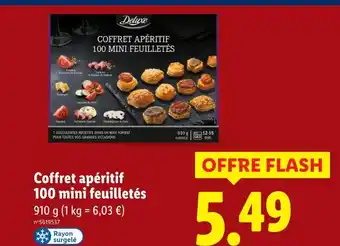 Lidl DELUXE Coffret apéritif 100 mini feuilletés offre