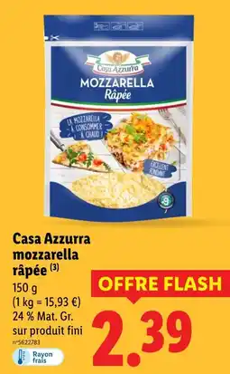 Lidl CASA AZZURA mozzarella râpée offre