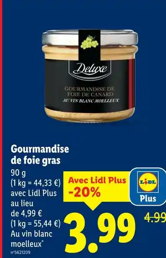 Lidl DELUXE Gourmandise de foie gras offre