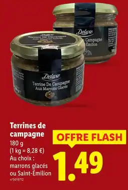 Lidl DELUXE Terrine de Campagne aux Marrons Glacés offre