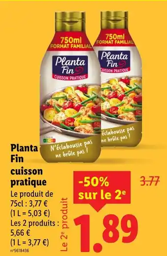 Lidl PLANTA FIN Cuisson pratique offre