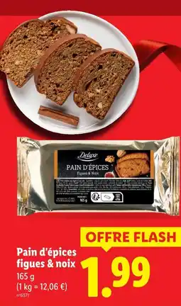 Lidl DELUXE Pain d'épices figues & noix offre
