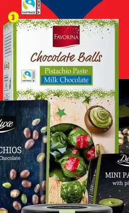 Lidl FAVORINA Boules au chocolat au lait fourrées à la pistache offre