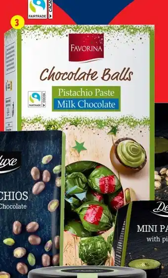 Lidl FAVORINA Boules au chocolat au lait fourrées à la pistache offre