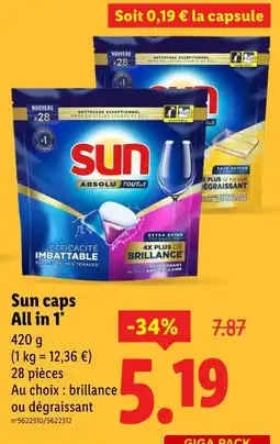 Lidl Sun Caps All in 1 Brillance offre