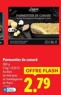 Lidl DELUXE Parmentier de canard offre