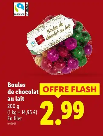 Lidl Boules de chocolat au lait offre