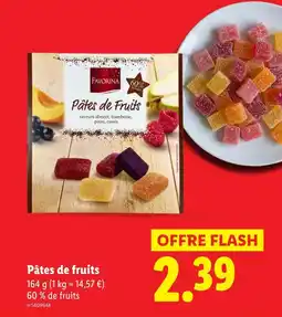 Lidl Favorina Pâtes de fruits offre
