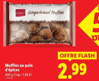Lidl FAVORINA Muffins au pain d'épices offre