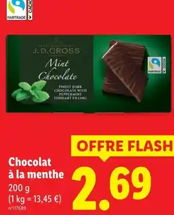 Lidl Chocolat à la menthe offre