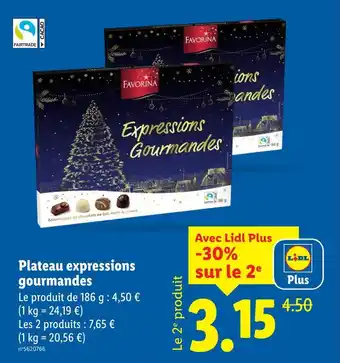 Lidl Favorina Plateau expressions gourmandes offre