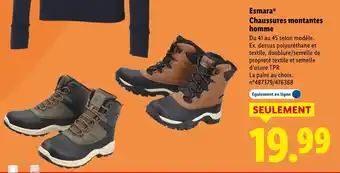 Lidl ESMARA Chaussures montantes homme offre