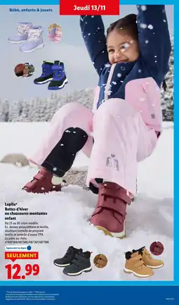 Lidl LUPILU Bottes d’hiver offre