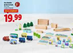 Lidl Set chemin de fer en bois offre