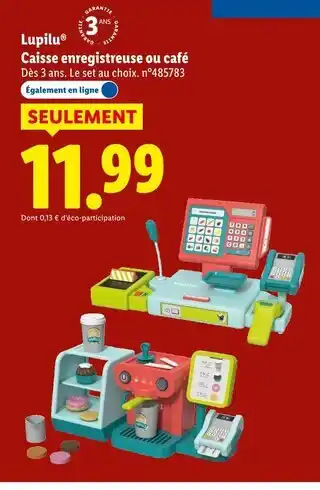 Lidl LUPILU Caisse enregistreuse ou café offre
