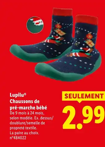 Lidl Lupilu Chaussons de pré-marche bébé offre