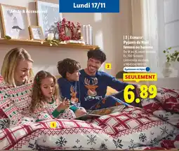 Lidl ESMARA Pyjama de noël femme ou homme offre