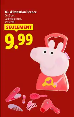 Lidl Jeu d’imitation licence offre