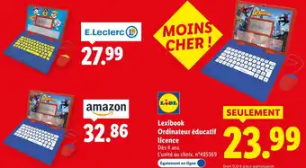 Lidl LEXIBOOK Ordinateur éducatif licence offre