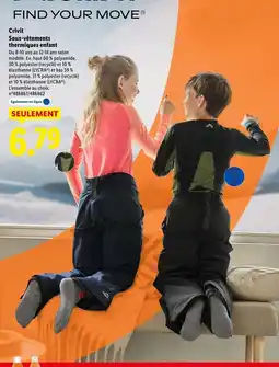 Lidl CRIVIT Sous-vêtements thermiques enfant offre
