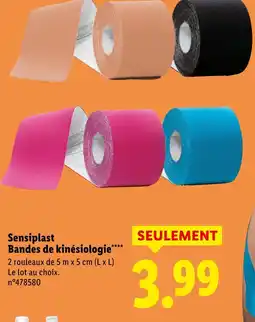 Lidl SENSIPLAST Bandes de kinésiologie offre