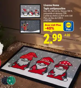 Lidl Livarno Home Tapis antipoussière offre