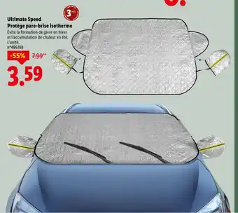 Lidl ULTIMATE SPEED Protège pare-brise isotherme offre